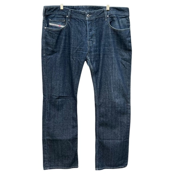 Diesel Industry Zatiny Regular Bootcut Jeans Dark Wash 100% Cotton 36x32 GUC - Picture 1 of 14